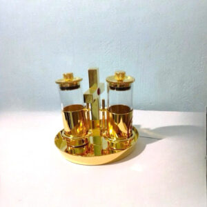 Bộ đĩa rượu nước xi vàng - RN002