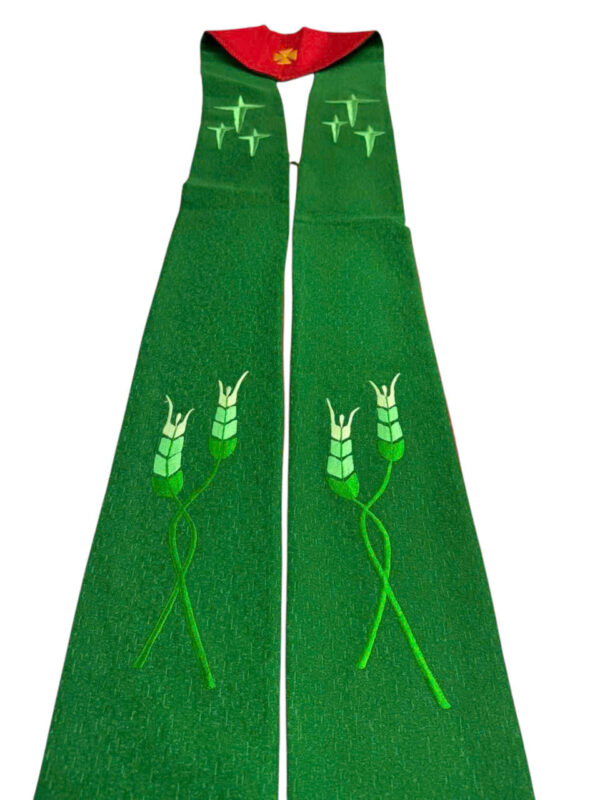 Dây Stola Linh Mục ( 2 mặt 2 màu , Đỏ - xanh)  - MS02