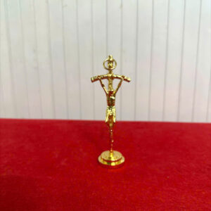 Thánh Giá bằng đồng thau mạ vàng 14 cm